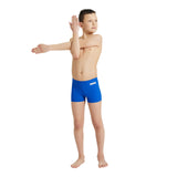 BOY'S TEAM SWIM SHORT SOLID ROYAL-WHITE