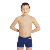 BOY'S TEAM SWIM SHORT SOLID NAVY-WHITE