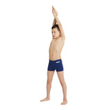 BOY'S TEAM SWIM SHORT SOLID NAVY-WHITE