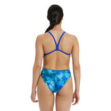 WOMEN'S SWIMSUIT CHALLENGE BACK ALLOVER NEON BLUE-