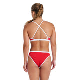 WOMEN'S ARENA ICONS BIKINI CROSS BACK SOLID RED