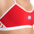 WOMEN'S ARENA ICONS BIKINI CROSS BACK SOLID RED-WH