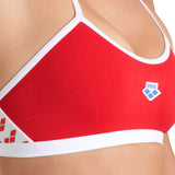 WOMEN'S ARENA ICONS BIKINI CROSS BACK SOLID RED