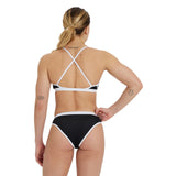 WOMEN'S ARENA ICONS BIKINI CROSS BACK SOLID BLACK-