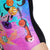 GIRL'S SWIMSUIT V BACK PLACEMENT BLACK-MANGO