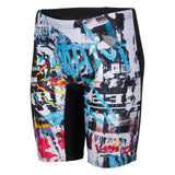 BOY'S SWIM JAMMER PLACEMENT BLACK-MULTI