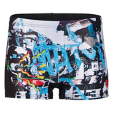 BOY'S SWIM SHORT PLACEMENT BLACK-MULTI