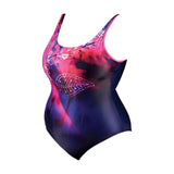 WOMEN'S SWIMSUIT U BACK PLACEMENT B PLUS NAVY-FREA