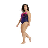 WOMEN'S SWIMSUIT U BACK PLACEMENT B PLUS NAVY-FREA