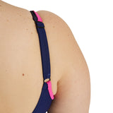 WOMEN'S SWIMSUIT U BACK PLACEMENT B PLUS NAVY-FREA