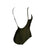 WOMEN'S SWIMSUIT U BACK SOLID DARK OLIVE