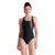 WOMEN'S SWIMSUIT V BACK GRAPHIC BLACK-WHITE