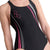 WOMEN'S SWIMSUIT V BACK GRAPHIC BLACK-WHITE