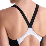 WOMEN'S SWIMSUIT V BACK GRAPHIC BLACK-WHITE