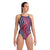 WOMEN'S SWIMSUIT LIGHTDROP BACK MARBLED NAVY-RED M