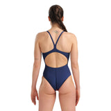 WOMEN'S SWIMSUIT LIGHTDROP BACK MARBLED NAVY-RED M
