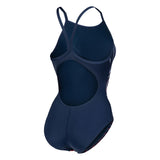 WOMEN'S SWIMSUIT LIGHTDROP BACK MARBLED NAVY-RED M