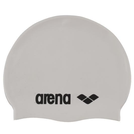 Arena Silicone badehætte - Hvid/Sort logo