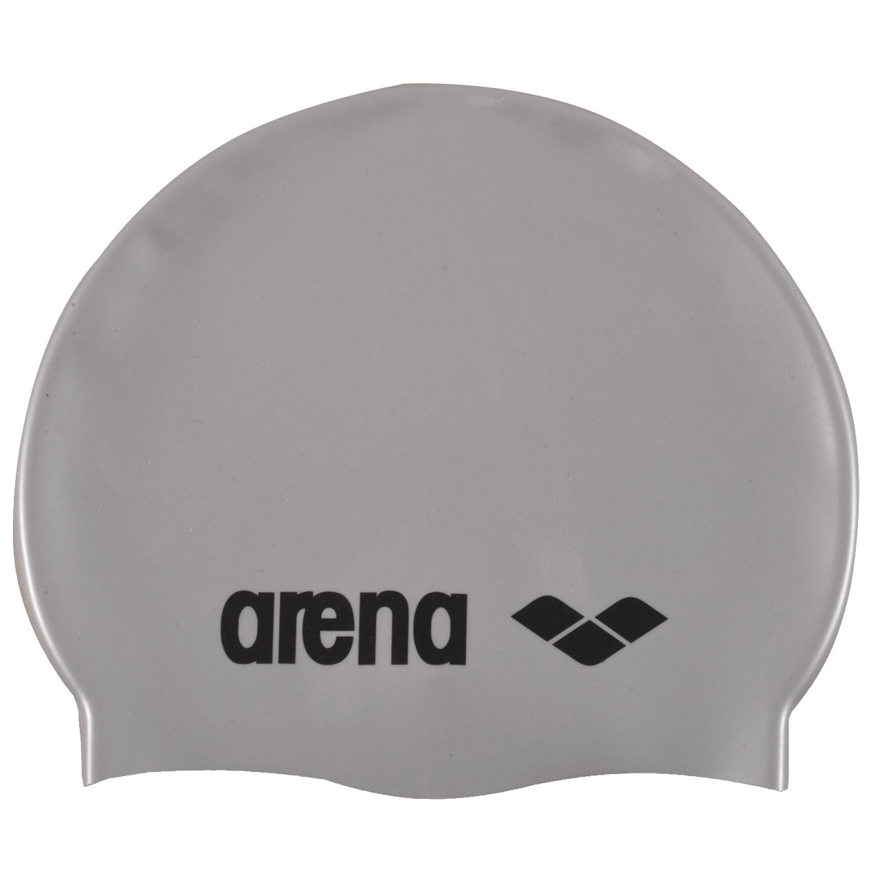Arena Silicone badehætte Junior - Sølv/Sort logo