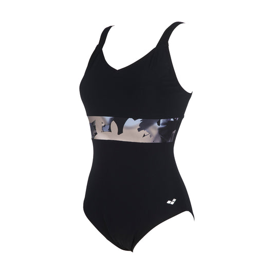 W DORIS WING BACK ONE PIECE BLACK,BLACK