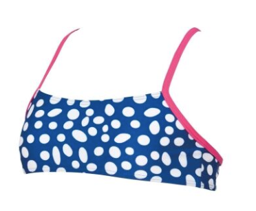 Arena Dots bikini top Junior - Royal blå/frecshia/rød